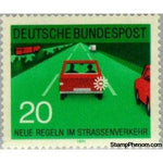 Germany 1971 Operate the turn signal after overtaking-Stamps-Germany-Mint-StampPhenom