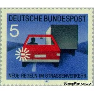 Germany 1971 Operate the turn signal before overtaking-Stamps-Germany-Mint-StampPhenom