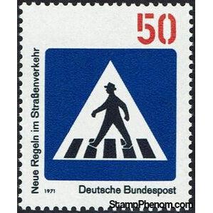 Germany 1971 Pedestrian crossing-Stamps-Germany-Mint-StampPhenom