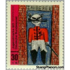 Germany 1971 Puss in Boots; drawing by a 10 years old boy-Stamps-Germany-Mint-StampPhenom