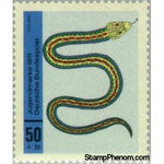 Germany 1971 Snake; drawing by a 12 years old girl-Stamps-Germany-Mint-StampPhenom