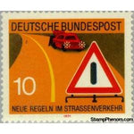 Germany 1971 Use warning lights and warning triangle in case of breakdown-Stamps-Germany-Mint-StampPhenom