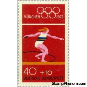 Germany 1972 Discus women-Stamps-Germany-Mint-StampPhenom