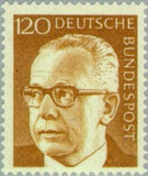 Germany 1972 Dr. H.C. Gustav Heinemann (1899-1976), 3rd Federal President-Stamps-Germany-Mint-StampPhenom