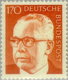 Germany 1972 Dr. H.C. Gustav Heinemann (1899-1976), 3rd Federal President-Stamps-Germany-Mint-StampPhenom