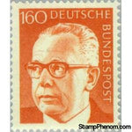 Germany 1972 Dr. H.C. Gustav Heinemann (1899-1976), 3rd Federal President-Stamps-Germany-Mint-StampPhenom