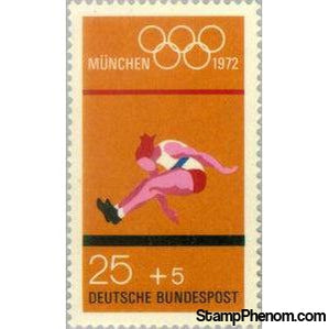 Germany 1972 Long Jump-Stamps-Germany-Mint-StampPhenom