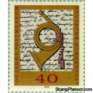 Germany 1972 Posthorn, Memorandum for the Museum of Heinrich von Stephan-Stamps-Germany-Mint-StampPhenom