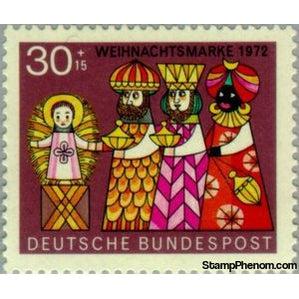 Germany 1972 The Three Wise Men and the Child-Stamps-Germany-Mint-StampPhenom