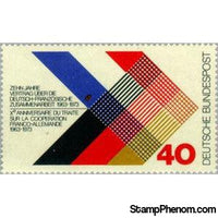 Germany 1973 Colors of France and Germany Interlaced-Stamps-Germany-Mint-StampPhenom