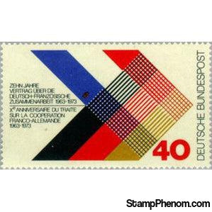 Germany 1973 Colors of France and Germany Interlaced-Stamps-Germany-Mint-StampPhenom