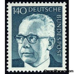 Germany 1973 Dr. H.C. Gustav Heinemann (1899-1976), 3rd Federal President-Stamps-Germany-Mint-StampPhenom