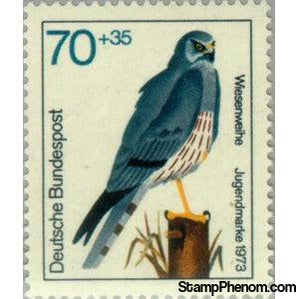 Germany 1973 Montagu's Harrier (Circus pygarus)-Stamps-Germany-Mint-StampPhenom