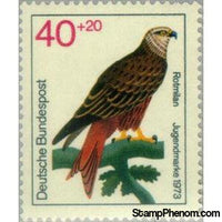 Germany 1973 Red Kite (Milvus milvus)-Stamps-Germany-Mint-StampPhenom