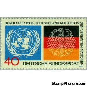 Germany 1973 UN and German Eagle Emblems-Stamps-Germany-Mint-StampPhenom