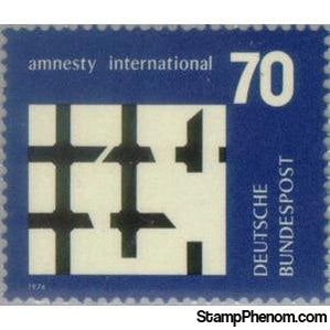 Germany 1974 Broken Bars of Prison Window (Amnesty International)-Stamps-Germany-Mint-StampPhenom