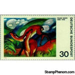 Germany 1974 "Deer in Red", Franz Marc, 1880-1916-Stamps-Germany-Mint-StampPhenom