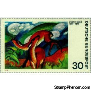 Germany 1974 "Deer in Red", Franz Marc, 1880-1916-Stamps-Germany-Mint-StampPhenom