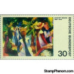 Germany 1974 "Girls Under Trees", August Macke 1887-1914-Stamps-Germany-Mint-StampPhenom