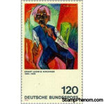 Germany 1974 "Old Peasant", Ernst Ludwig Kirchner 1880-1938-Stamps-Germany-Mint-StampPhenom