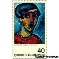 Germany 1974 "Portrait in Blue", Alekséi von Jawlensky, 1912-Stamps-Germany-Mint-StampPhenom