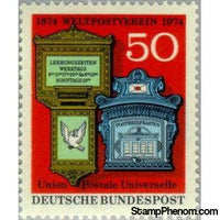 Germany 1974 Swiss and German 19th century mail boxes-Stamps-Germany-Mint-StampPhenom