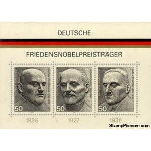 Germany 1975 Gustav Stresemann, Ludwig Quidde, Carl von Ossietzky-Stamps-Germany-Mint-StampPhenom