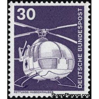 Germany 1975 MBB-Bolkow Bo 105C Rescue Helicopter-Stamps-Germany-Mint-StampPhenom