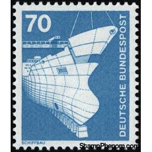 Germany 1975 Shipbuilding - Tanker Under Construction-Stamps-Germany-Mint-StampPhenom