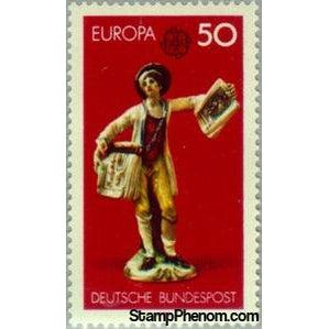 Germany 1976 Boy selling copperplate prints-Stamps-Germany-Mint-StampPhenom