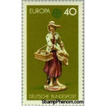 Germany 1976 Girl selling trinkets and copperplate prints-Stamps-Germany-Mint-StampPhenom