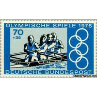 Germany 1976 Rowing Four-Stamps-Germany-Mint-StampPhenom