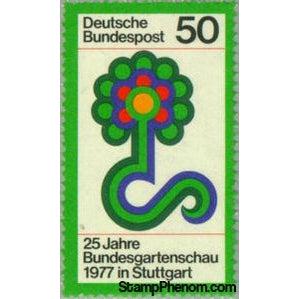 Germany 1977 Flower Show emblem-Stamps-Germany-Mint-StampPhenom