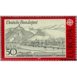 Germany 1977 Rhine landscape with Siebengebirge-Stamps-Germany-Mint-StampPhenom