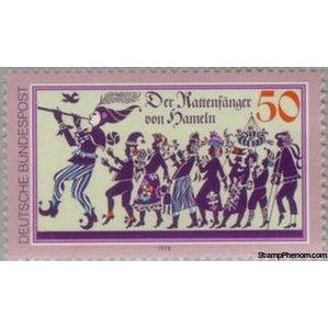 Germany 1978 Children follow the rat hunter-Stamps-Germany-Mint-StampPhenom