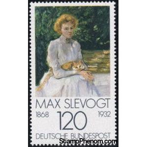 Germany 1978 "Lady with a cat", Max Slevogt, 1868-1932-Stamps-Germany-Mint-StampPhenom