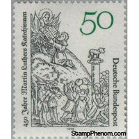 Germany 1979 "Moses receiving the Tablets of the Law" (woodcut)-Stamps-Germany-Mint-StampPhenom