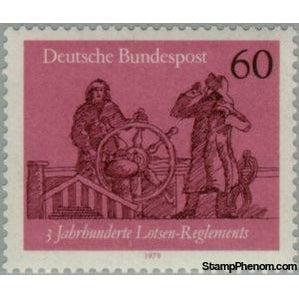 Germany 1979 Pilot and Helmsman on Board-Stamps-Germany-Mint-StampPhenom