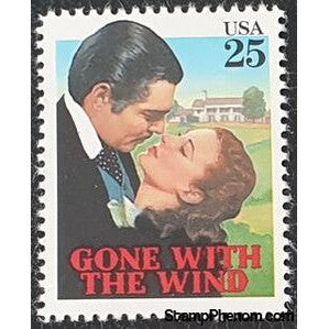 United States of America 1990 Gone with the Wind - Clark Gable and Vivian Leigh