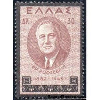 Greece 1945 Franklin D. Roosevelt - Mourning Issue