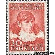 Greenland 1960 Knud Rasmussen-Stamps-Greenland-Mint-StampPhenom