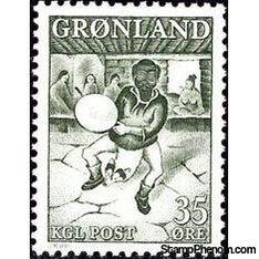 Greenland 1961 Drum Dancer-Stamps-Greenland-StampPhenom
