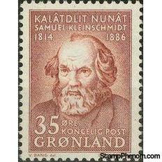 Greenland 1964 150th Birth Anniversary of Samuel Kleinschmidt-Stamps-Greenland-StampPhenom