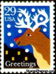 United States of America 1993 Greetings: Red-Nosed Reindeer