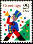 United States of America 1993 Greetings: Toy Soldier Blowing Horn