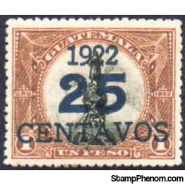 Guatemala 1922 Colombus Monument - 25c on 1p.-Stamps-Guatemala-Mint-StampPhenom