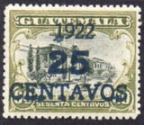 Guatemala 1922 Joaquina Maternity Hospital - 25c on 60c-Stamps-Guatemala-Mint-StampPhenom