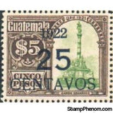 Guatemala 1922 Monument to President Granados - 25c on 5p-Stamps-Guatemala-Mint-StampPhenom