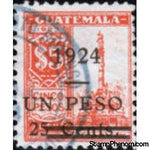 Guatemala 1924 Granados Monument - 1p on 5p-Stamps-Guatemala-Mint-StampPhenom