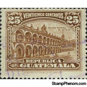 Guatemala 1924 National Palace at Antigua re-engraved-Stamps-Guatemala-Mint-StampPhenom
